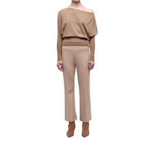 NEW SIMKHAI mackenzie straight leg pant in light camel